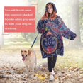 thumbnail image 4 of Wearable Oversized Blanket,Multicolor Ethnic Paisley Pattern Wearable Blanket Hoodie for Adults,Cozy Hooded Blankets with Super Pockets,Super Warm Fuzzy Pullover for Women & Men, 4 of 6