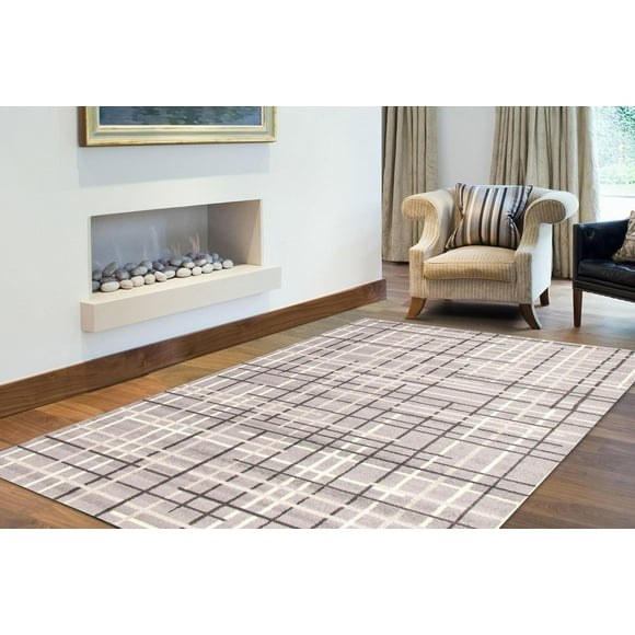 ECARPET Abstract Striped Area Rug, Modern Indoor Carpet Tessa Collection