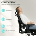 thumbnail image 4 of HOMCOM Ergonomic Office Chair, Mesh Computer Desk Chair with High Back, 4 of 10