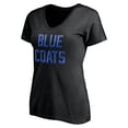 thumbnail image 2 of Women's Black Delaware Blue Coats Midnight Mascot V-Neck T-Shirt, 2 of 3