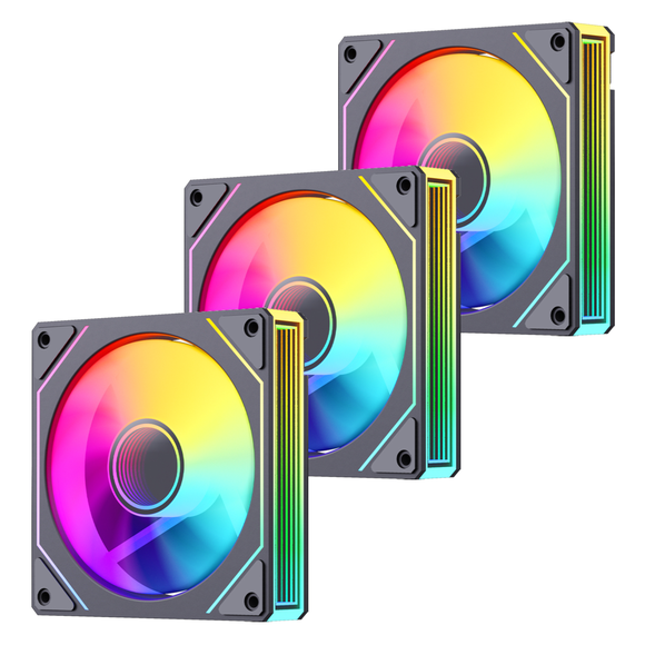 EJS Infinity ARGB 120mm Triple Pack Case Fans – Black