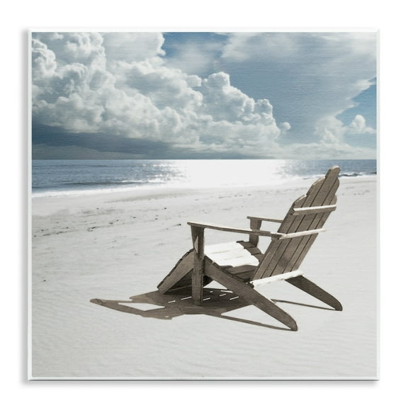 Stupell Industries Rolling Clouds Beach Coastal Photography Unframed Art Print Wall Art, 12 x 12