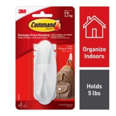 

3M 3M - 17083-4ES - Command Large Plastic Hook - 4/Pack