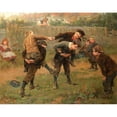 thumbnail image 2 of Ralph Hedley 18x15 Black Ornate Wood Framed Double Matted Museum Art Print Titled - The Tournament (1898), 2 of 5