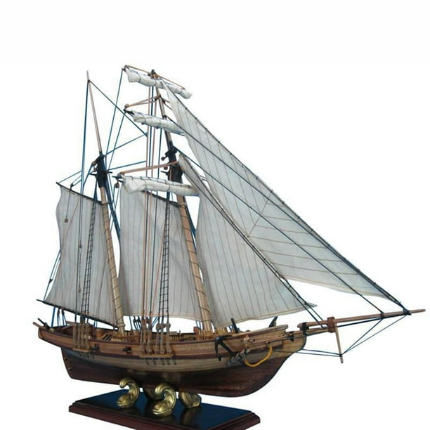 Décor nautique de modèle en bois, kit de maquette de bateau pirate