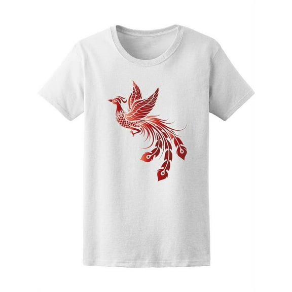 Watercolor Chinese Phoenix T-Shirt Women -Image by Shutterstock, Female x-Large