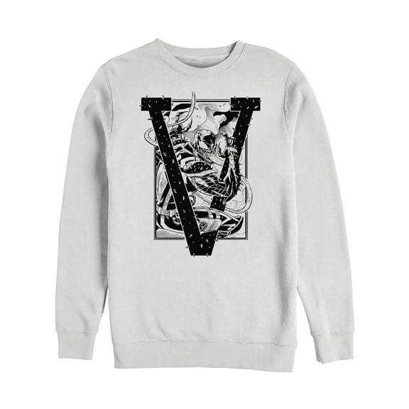 Men's Marvel V is for Venom  Sweatshirt White Medium