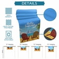 thumbnail image 6 of Table Runner - 108 Inch Long, Summer Beach Seaside Kitchen Dining Table Runner Dresser Scarves, Blue Beige Coastal Ocean Sea Birds Farmhouse Decor for Coffee Tables Wedding Party Banquet, 6 of 8