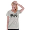 thumbnail image 4 of Some Chicks Marry LGBTQ Lesbian Pride Womens Slim Fit Graphic Tee Brisco Brands M, 4 of 5