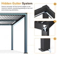 thumbnail image 5 of Heynemo 12' x 20' Aluminum Louvered Pergola with Adjustable Roof for Patio, Deck and Garden, Elegance Outdoor Shade, 5 of 9