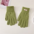thumbnail image 2 of Audhol Knit Glove Gloves Women's Winter Padded Outdoor Cycling Car Cold Non Slip Screen Driving To Keep Warm Warm Touchscreen Gloves for Cold Weather Green One Size, 2 of 6
