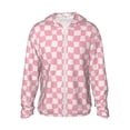 thumbnail image 2 of Lsque Irregular Plaid UPF 50+ Lightweight Sun Protection Men's Women's Long Sleeve Shirt, Hoodie Performance -Small, 2 of 9
