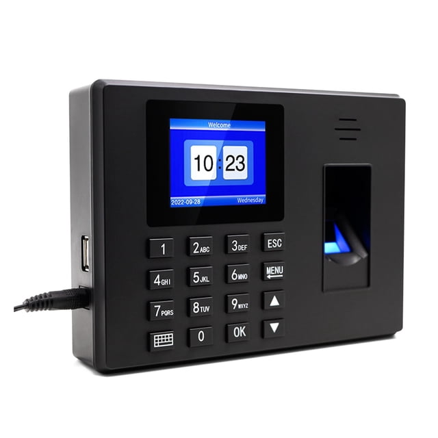 Attendance Machine Fingerprint/Password/ID With 2.4'' Display Screen Time Clock Support Employee Checking-in Recorder ,Accurate Calculations