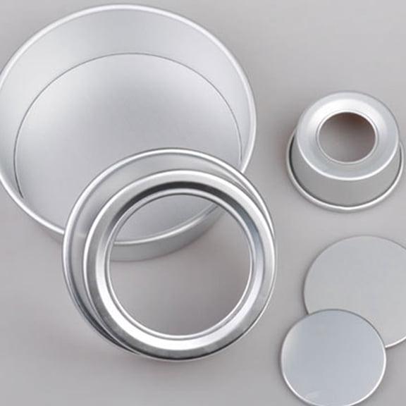 OFFIGAM Round Fondant Cake Mold Pan, Non-Stick Alloy Baking Tool for Home & Restaurant, 1 Piece Cake Decorating Mold