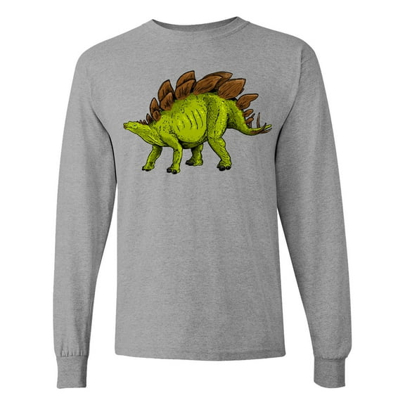 Inktastic Smiling Stegosaurus Long Sleeve T-Shirt