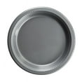 thumbnail image 3 of Exquisite Silver 7" Heavy Duty 350 GSM Disposable Plastic Party Plates - 50 Count, 3 of 8