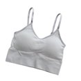 thumbnail image 1 of sweethay Mujeres Sexy Crop Tops Tube Top Sujetador sin costuras Lencería deportiva Elástico Push Up Sports Bralette Tank Ropa interior gris sweethay AP000318-03, 1 of 8