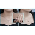 thumbnail image 2 of Dazzlingrock Collection Round White Diamond Double Heart Love Slider Pendant for Women with 18 Inch Silver Chain (0.20 ctw, Color I-J, Clarity I1-I2) in 18K Rose Gold, 2 of 6