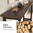 thumbnail image 5 of Tribesigns 70.9 Inches Extra Long Industrial Sofa Table, Wood Behind Couch Table, Rustic Console Table for Living Room & Entryway, Narrow Pub Bar Table for Home, Dark Brown, 5 of 8