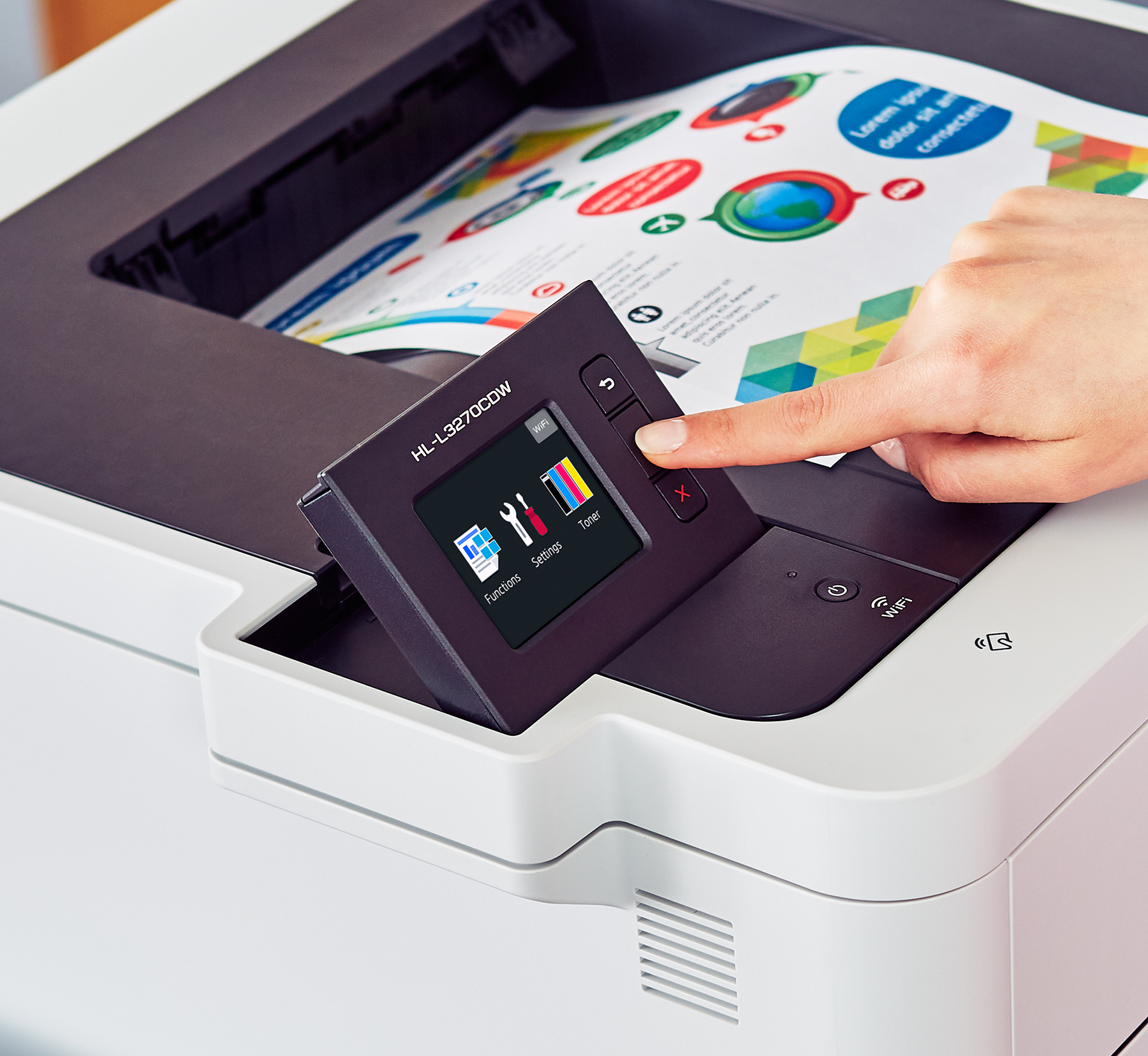 Brother HL-L3270CDW Compact Digital Color Printer Providing Laser Quality Results with NFC, Wireless and Duplex Printing - image 8 of 9