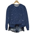 thumbnail image 2 of Clothing Outfits Sweatshirts Crew Neck Fall Winter Outfits Women's Long Sleeve Shirts Casual Summer Tops Trendy Blouses Cute Printed T-Shirts Outfits Thin Hoodie Clothes Navy Xxl, 2 of 8