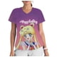 thumbnail image 2 of Blusa de salón de belleza con cuello en V y estampado de Sailor Moon para mujer, ropa de trabajo, de manga corta, 2 of 5