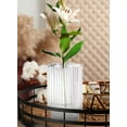 thumbnail image 4 of Serene Spaces Living Clear Ribbed Glass Votive Holder, Perfect for Weddings and Home Décor, Measures 5" Tall and 3.5" Diameter, 4 of 7
