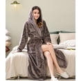 thumbnail image 5 of Richie House Women's Fleece Robe with Hood RHWN2233, 5 of 6