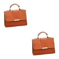 thumbnail image 2 of Jumpingount PU Manténgase organizado y elegante con un práctico bolso de hombro Bolsos de cuero Bolsos cruzados Bolso de mujer Marrón Marrón amarillento 2Conjunto, 2 of 6
