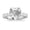 Platinum, variant on Classic Prong Set Heart Shape Diamond Engagement Ring (I Color, VS2-SI1 Clarity Center Stones) Platinum 2 Carat LAB GROWN Diamond Size: 9