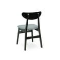 thumbnail image 5 of Set of 2 Solid Wood Yumiko Dining Kitchen Modern Side Chairs w/Padded Seat, Espresso Color, 5 of 5
