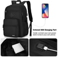 thumbnail image 4 of Mochila BIKROD negra para hombre y mujer, cuaderno escolar 15.6, 4 of 7