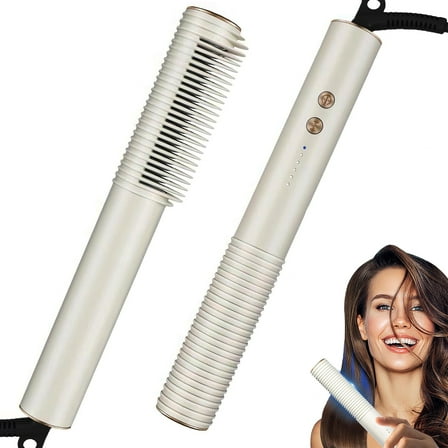 Taotique Hair Straightener Brush, Ceramic Straightening Comb for Women, Fast Heating & 5 Temp Settings & Anti-Scald Hair Styling Tools
