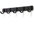 thumbnail image 1 of Perchero de Pared, Percheros de Diseño de Acero Inoxidable, Percheros Macizos para Baño, para Dormitorio, Oficina, Negro, 5 Ganchos, 1 of 5