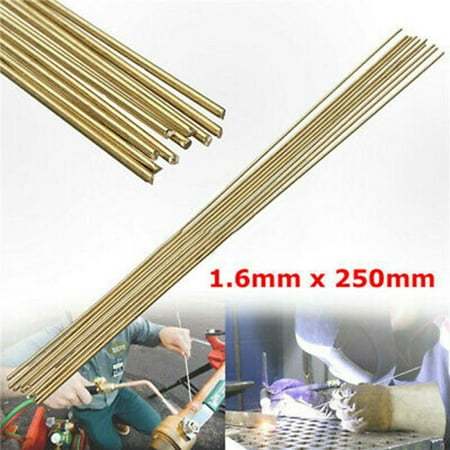 

10Pcs Wire Brazing Easy Melt Welding Rods Low Temperature 1.6mm x 250mm Brass