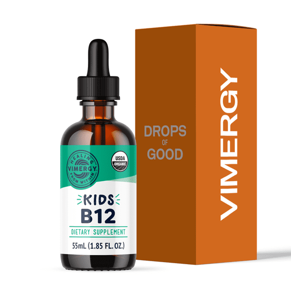 VIMERGY Kids USDA Organic Liquid B12– 55 ml | Ages 1-18 |