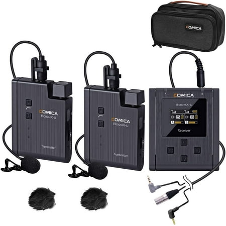 Wireless Lavalier Microphone, BoomX-U2 48-Channel Professional UHF ...