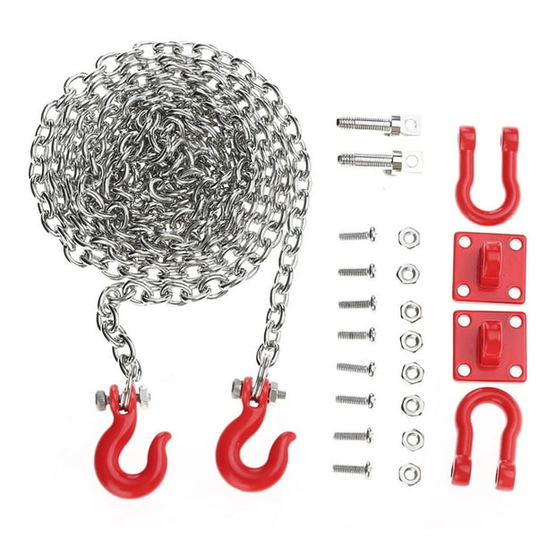 RC Tow Chain Tow Hook, Trailer Safety Chain, Metal For Crawler Car Trailer Chain Assemble Daily