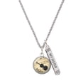 thumbnail image 1 of Delight Jewelry Silvertone Domed Music - Violin Silvertone Always My Sister Bar Charm Necklace, 23", 1 of 4