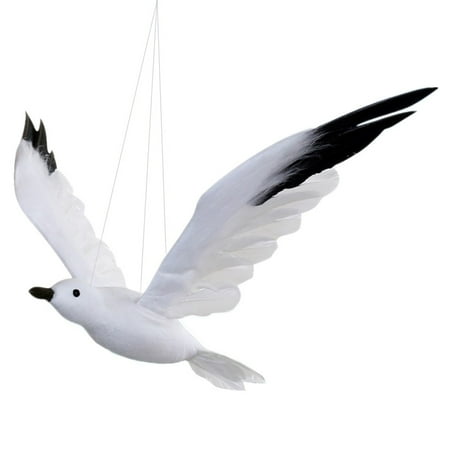 

NUOLUX 1Pc Creative Seagull-shaped Pendant Emulational Seagull Decor Model Artificial Volant Seagull Design Hanging Ornament for Party Wedding - Size L