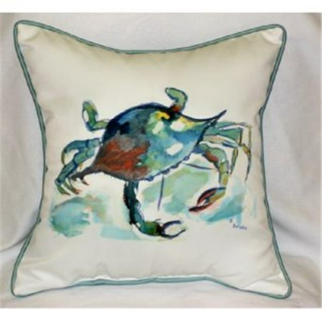 Betsy Drake ZP105 Betsys Crabe Jeter Oreiller- 22 x 22 Po.