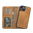 thumbnail image 1 of Personalized iPhone 13 Compatible Detachable Full Grain Leather Wallet Case with Kickstand Feature, 1 of 39