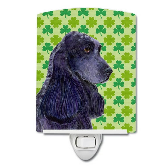 Caroline's Treasures SS4402CNL Cocker Spaniel St. Patrick's Day Shamrock Portrait Ceramic Night Light, 6x4x3",