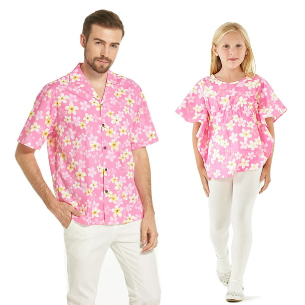 Made in Hawaii Matching Father Daughter Luau Shirt Girl Poncho Top