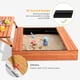 thumbnail image 4 of Arenero de madera Nicedday Kids para exteriores, grande, con tapa, caja de arena con tapa, regalo para niños de 2 a 8 años, mesa de pícnic plegable y forro inferior de asiento incluidos, 4 of 7