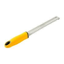 1 Pcs Zester Grater, Lemon Zester Grater, Stainless Steel Kitchen Cheese Grater, Plastic Cover Ergonomic Soft Handle for Zesting Citrus Fruits Parmesan Cheese Garlic Ginger Coconut Nutmeg 12.79"