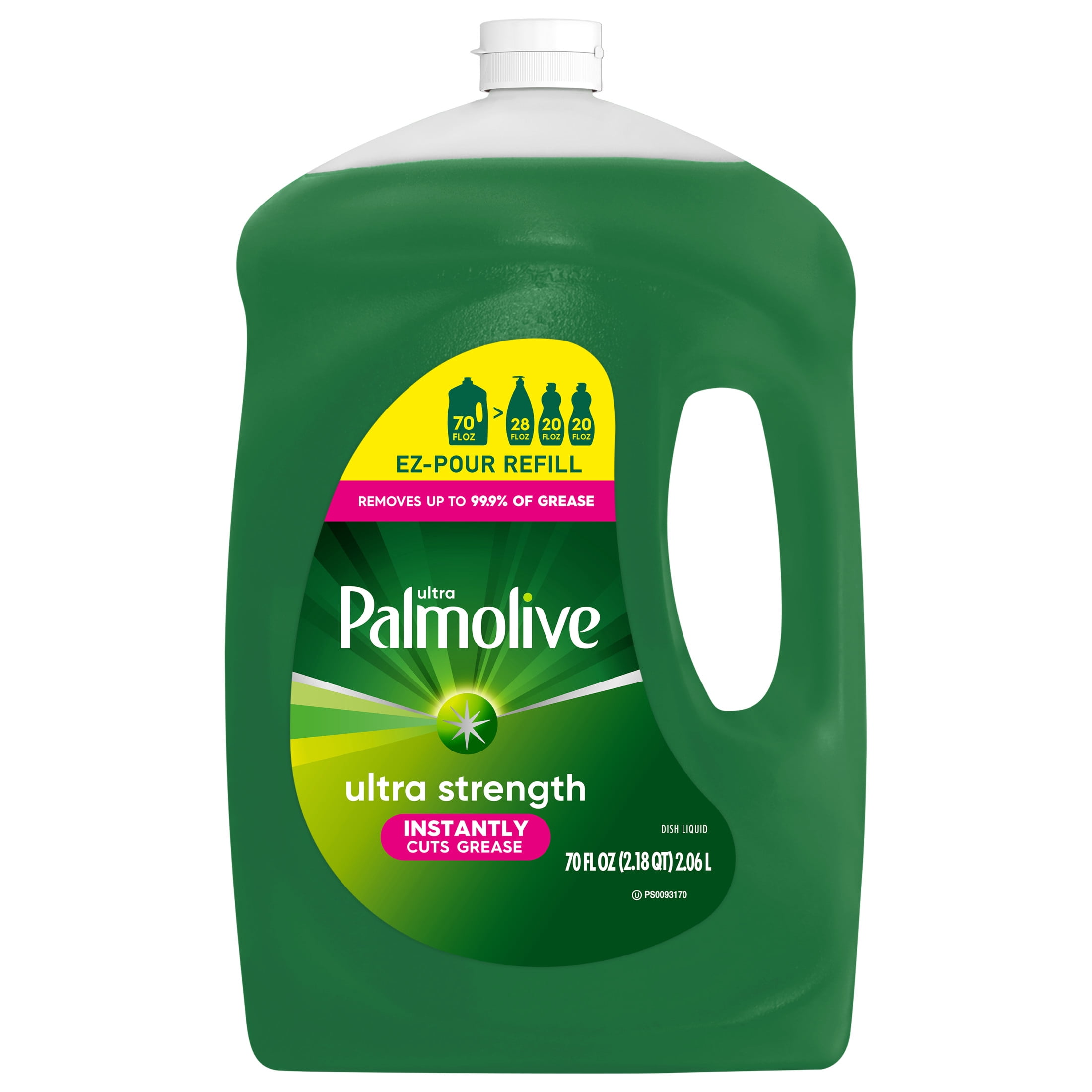 Palmolive Ultra Strength Liquid Dish Soap, Grease Cutting, 70 fl oz EZ-Pour Refill Bottle