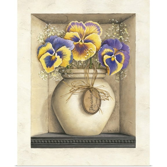 Great BIG Canvas | Rolled Lisa Audit Poster Print entitled Pansies
