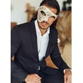 thumbnail image 2 of Luxury Mask Vintage Phantom of the Opera Mask – Venetian Half Face Mask – Costume Party, Masquerade Ball Carnival Mardi Gras, 2 of 2