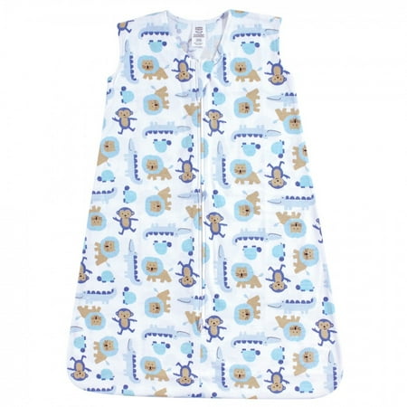 Luvable Friends Baby Boy Sleeveless Jersey Cotton Sleeping Bag, Sack, Blanket, Boy Jungle Jersey, 0-6 Months